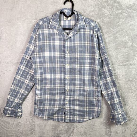 Faherty Ventura Shirt Men's XS Blue/White Plaid Button Up Lightweight Spring - Picture 1 of 14